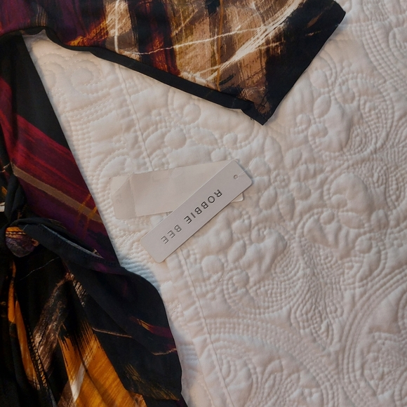 Paint stroke half wrap dress🍂 - Picture 4 of 6